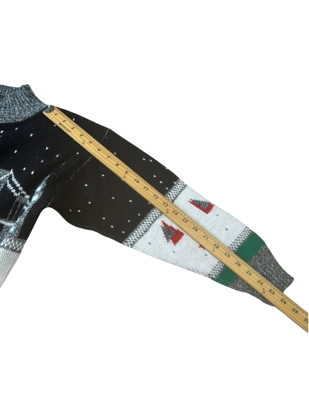 Vintage Justin Allen Womens S NYC Skyline ugly Christmas Sweater Made USA multi - Picture 6 of 9